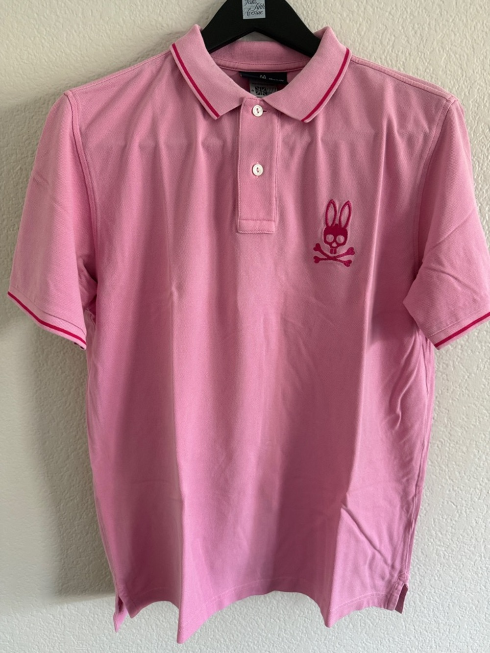 Pink Psycho Bunny Polo Shirt Size 6/Large - Men